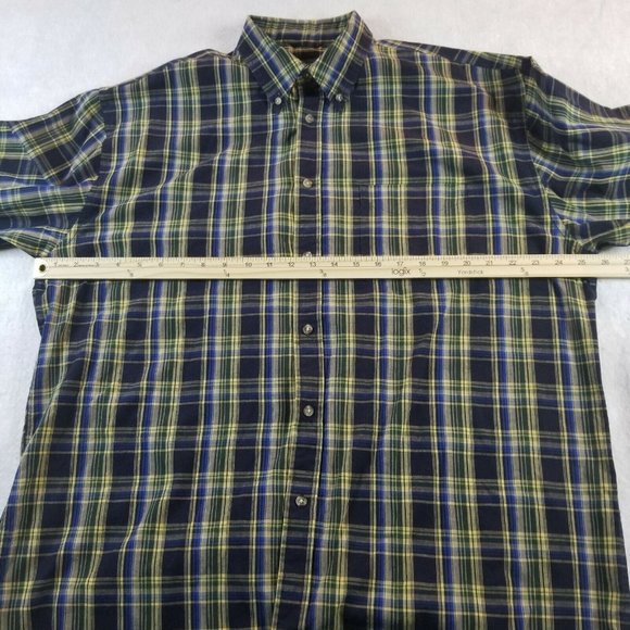 Saddlebred Mens‎ XL Shirt Long Sleeve Plaid Cotton Blend Pocket - Picture 3 of 7